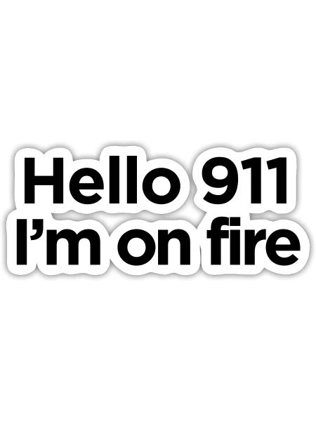 I AM ON FIRE - Sticker - white matte - Front