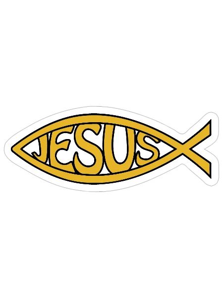 Jesus - Sticker - white matte - Front