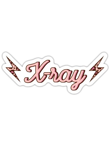 X ray Tech lightning - Sticker - white matte - Front