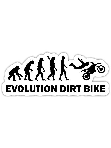 L’évolution du Dirt Bike - Sticker - blanc mat - Devant