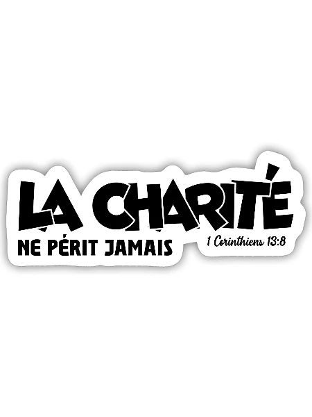 1 Corinthians 13:8 - Sticker - white matte - Front
