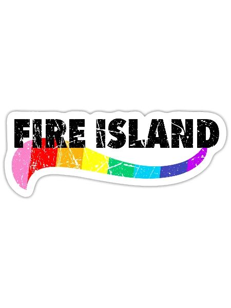 Fire Island Pride Pines Cherry Grove Queer FI NY - Sticker - white matte - Front