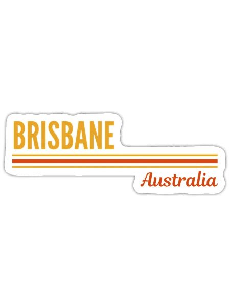 Brisbane Australia - Sticker - white matte - Front