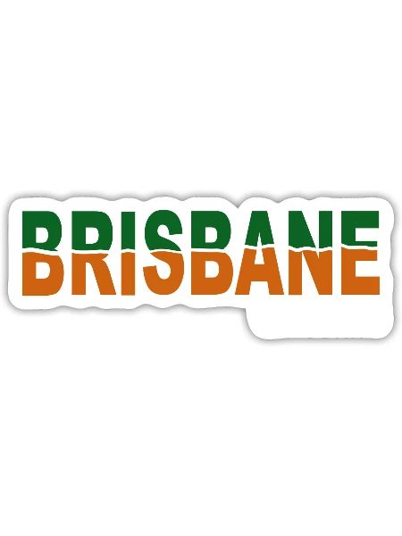Brisbane - Sticker - white matte - Front