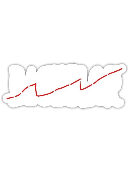 Bachelor White Text - Sticker - white matte - Front