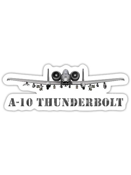 A10 Thunderbolt Frontline Print - Sticker - white matte - Front