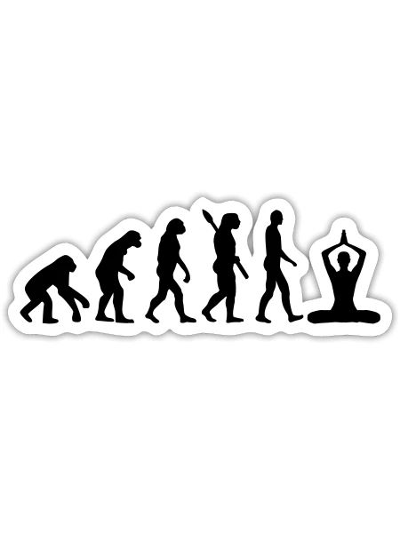 Meditation - Sticker - white matte - Front