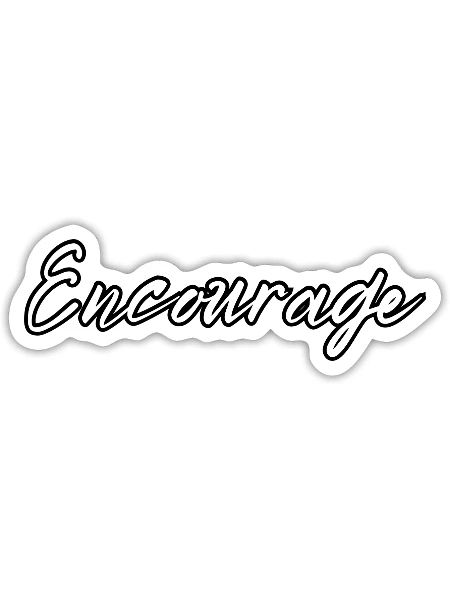 Encourage Typography Design - Sticker - white matte - Front