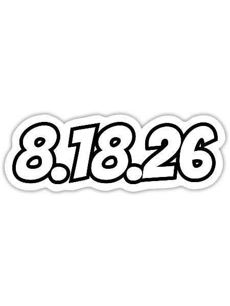 25K on 8.18.26 - Sticker - white matte - Front