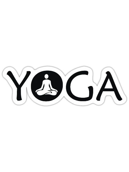 Yoga Meditate - Sticker - white matte - Front
