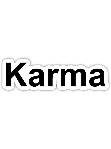 Karma Schwarz - Sticker - white matte - Front