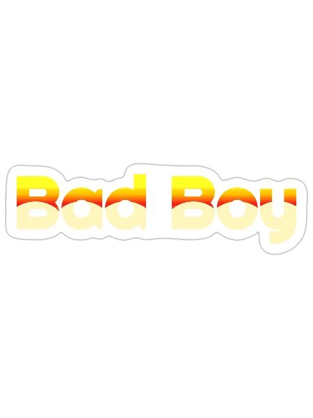 bad boy - Sticker - white matte - Front