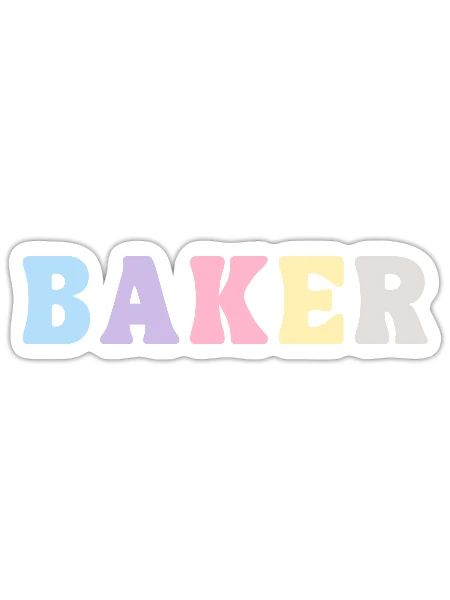 Baker - Sticker - white matte - Front