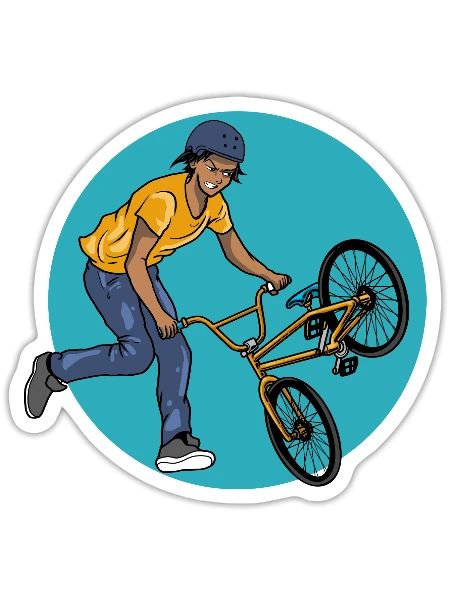 BMX - Sticker - white matte - Front
