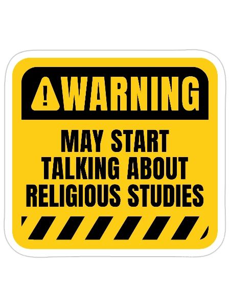 Talk about Religious Studies - Sticker - white matte - Front