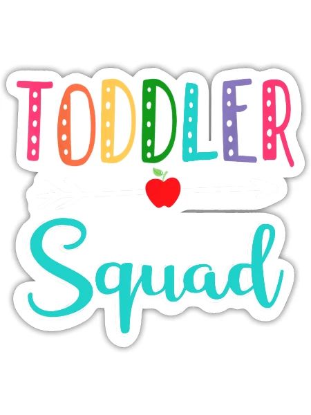 Toddler Squad Teacher Back To School - Sticker - white matte - Front