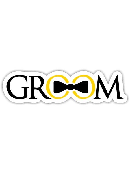 groom rings team bachelor party bachelor party cel - Sticker - white matte - Front