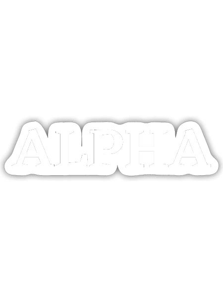 ALPHA - Sticker - white matte - Front