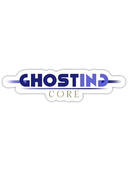 Ghosting Core Neon Emblem - Sticker - white matte - Front