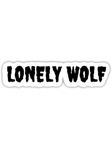 Lonely Wolf - Sticker - white matte - Front