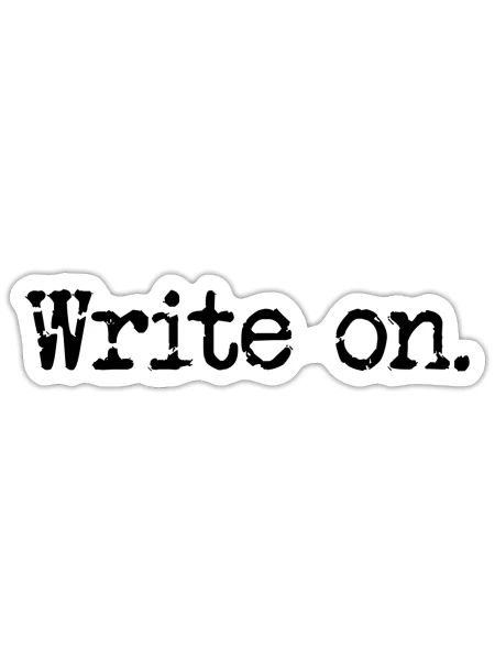 Write On - Sticker - white matte - Front