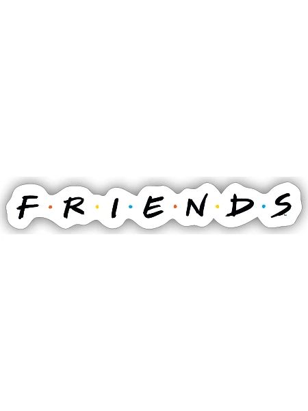 Friends Logo - Sticker - white matte - Front