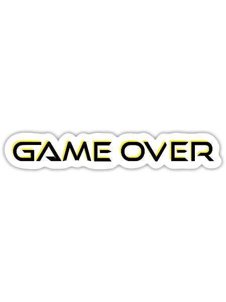 Game over - Sticker - white matte - Front