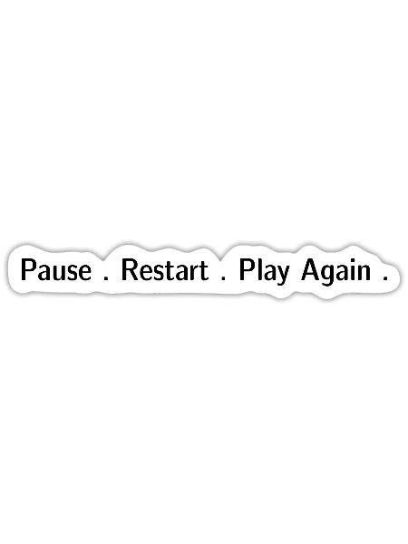 Mental Restart - Sticker - white matte - Front