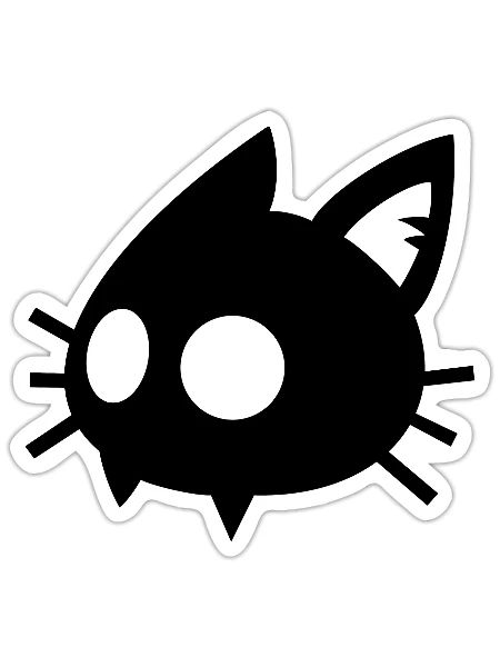 cat face - Sticker - white matte - Front