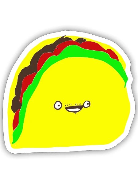 John The Taco - Sticker - white matte - Front