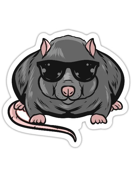 rat - Sticker - white matte - Front