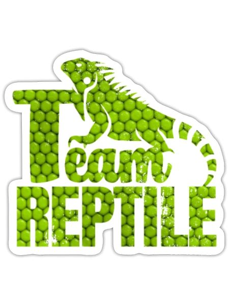 Team Reptile - Sticker - white matte - Front