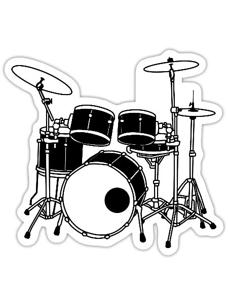 Trap Set - Sticker - white matte - Front