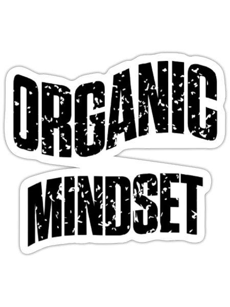 Organic Mindset - Sticker - white matte - Front