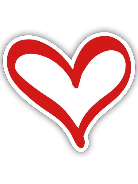 corazon 02 copiar - Sticker - white matte - Front