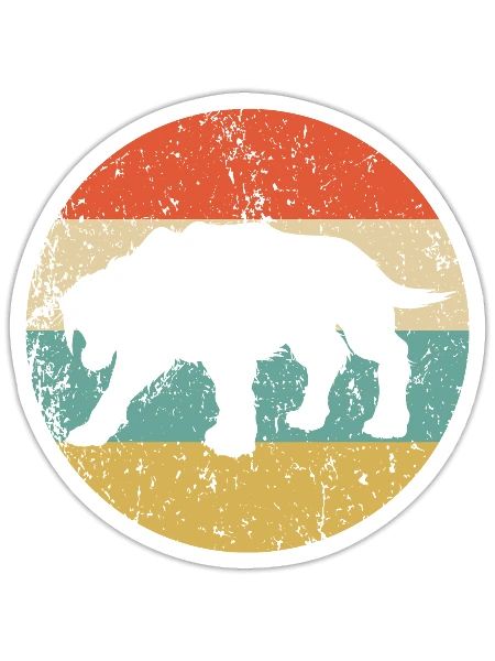 Saber-Toothed Tiger Smilodon Retro Prehistoric Cat - Sticker - white matte - Front