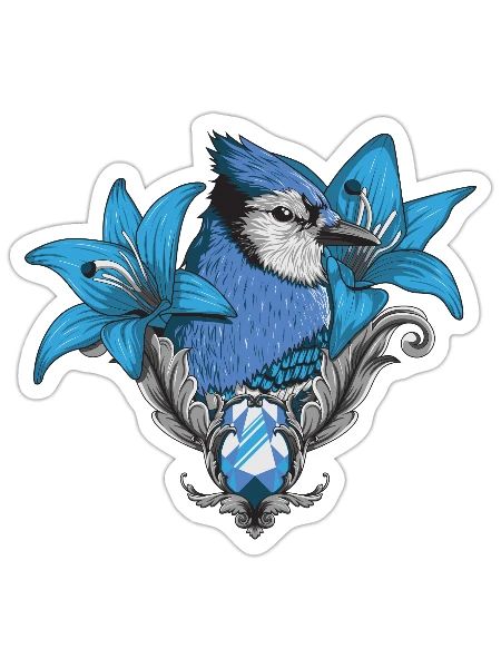 The Bluejay - Sticker - white matte - Front