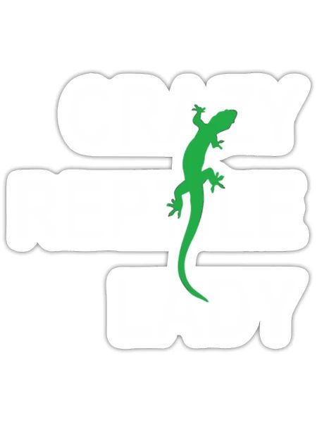 Crazy Reptile Lady reptiles iguana reptile - Sticker - white matte - Front