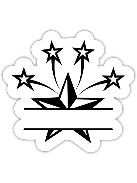 Brilliant star - Sticker - white matte - Front