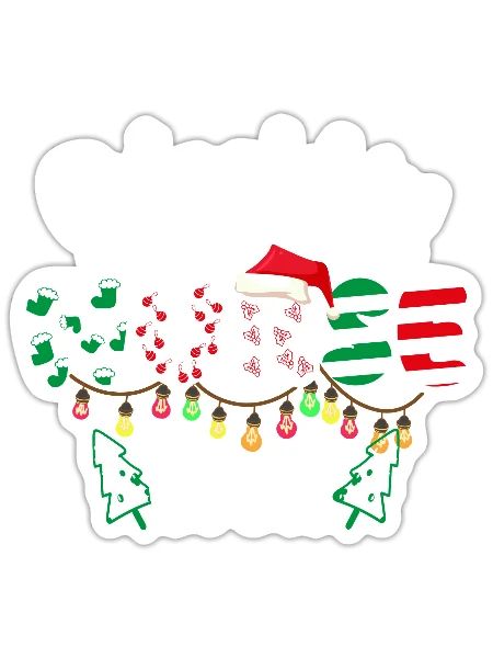 One merry Oncology Nurse Christmas T Shirt - Sticker - white matte - Front