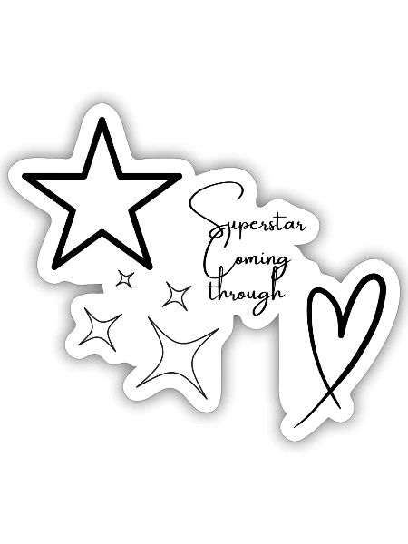Superstar Clothing! - Sticker - white matte - Front