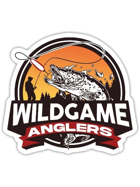 Wildgame Anglers Transparent - Sticker - white matte - Front