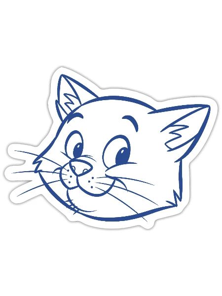 Retro Kitty - Sticker - white matte - Front