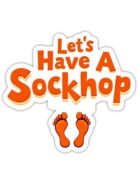 Sock Hop 50s Retro Dance - Sticker - white matte - Front