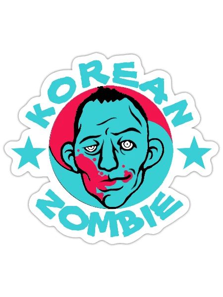 korean zombie - Sticker - white matte - Front