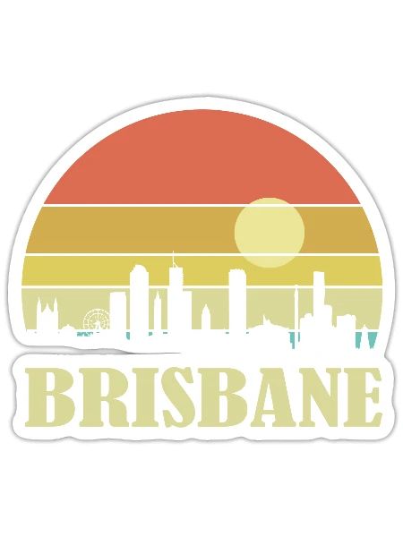Brisbane Sunset - Sticker - white matte - Front