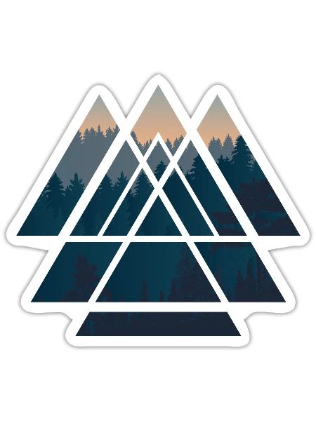 Hiking Mountains Alps gift sport - Sticker - white matte - Front