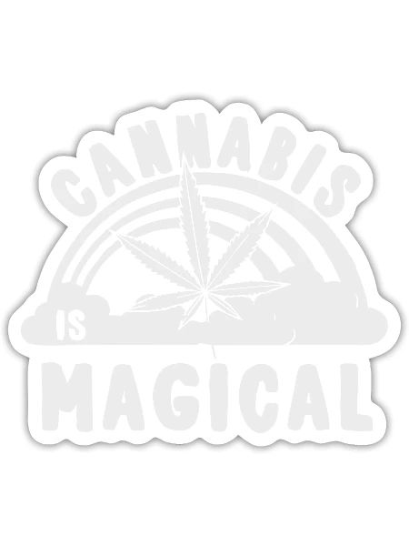 CANNABIS - Sticker - white matte - Front