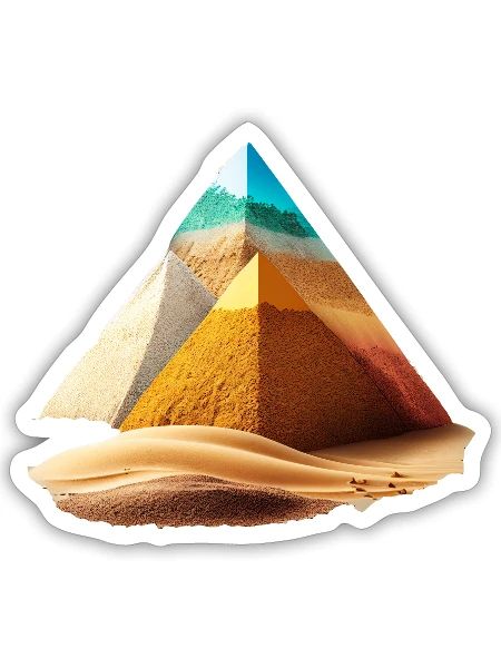 Pyramids logo - Sticker - white matte - Front
