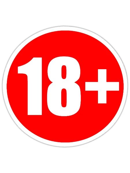 18 plus design - Sticker - white matte - Front